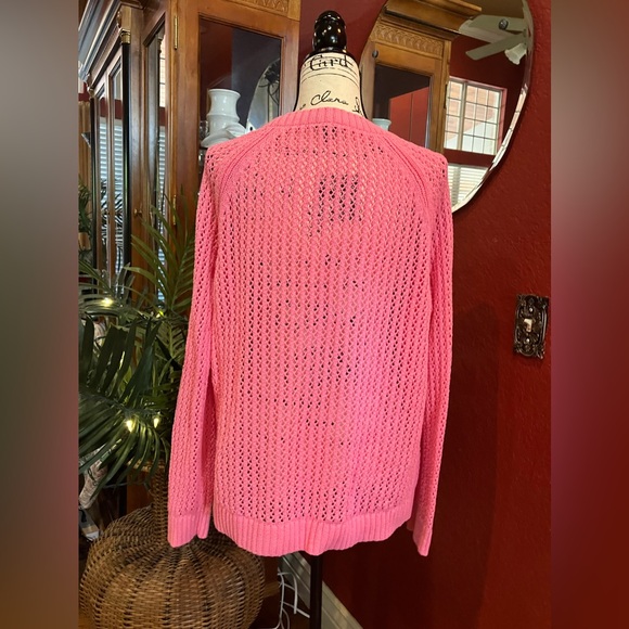 TALBOTS OPEN KNIT COTTON SWEATER SZ XL - Picture 2 of 8